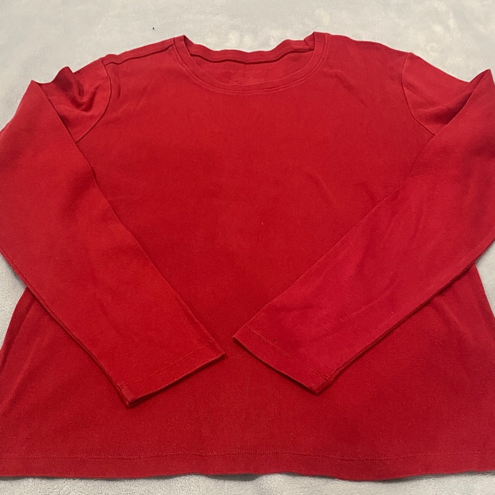 Covington Vibrant Red Long Sleeve Top